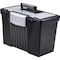 Storex Portable File Box w/Organizer, Ltr/Lgl, Black STX61510U01C - alternate 1